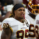 Defensive end Chase Young #99 of the Washington Football Team watches from the sidelines during the second half of the NFL game against the Arizona Cardinals at State Farm Stadium on September 20, 2020 in Glendale, Arizona. The Cardinals defeated the Washington Football Team 30-15.